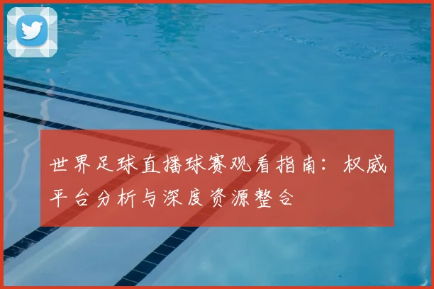 世界足球直播球赛观看指南：权威平台分析与深度资源整合
